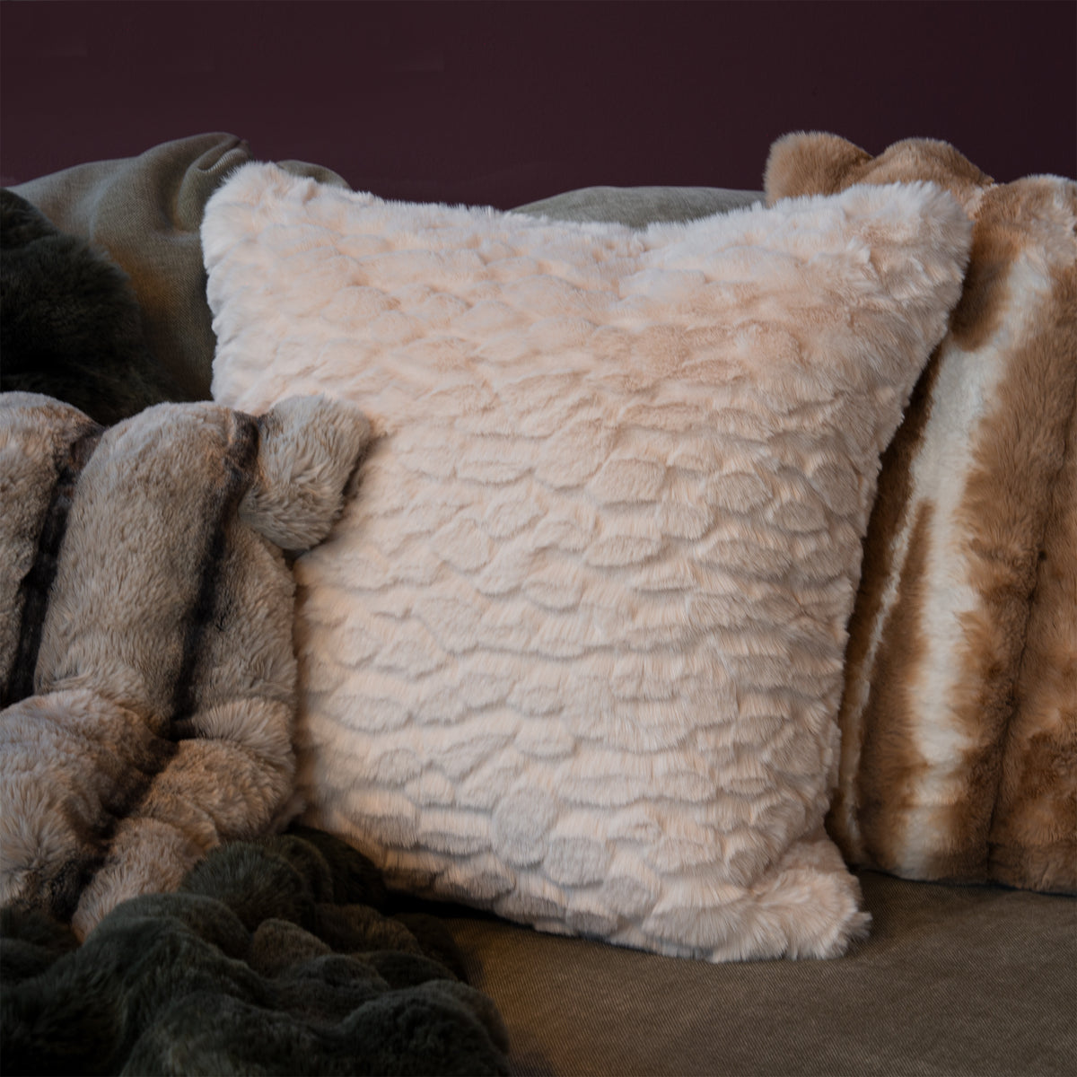 Camberwell Cut Faux Fur Cushion