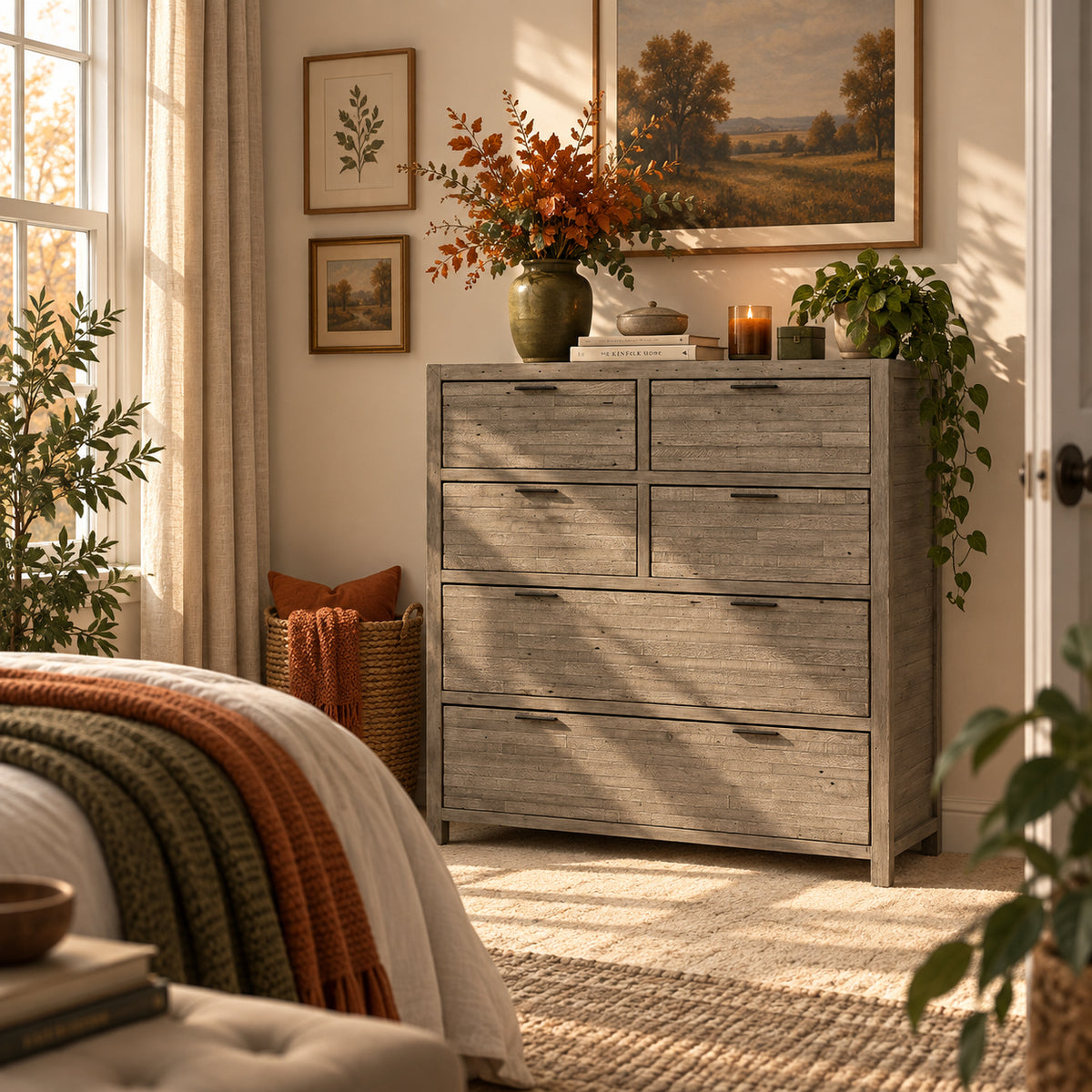 Camia Grey 4&2 Drawer Chest