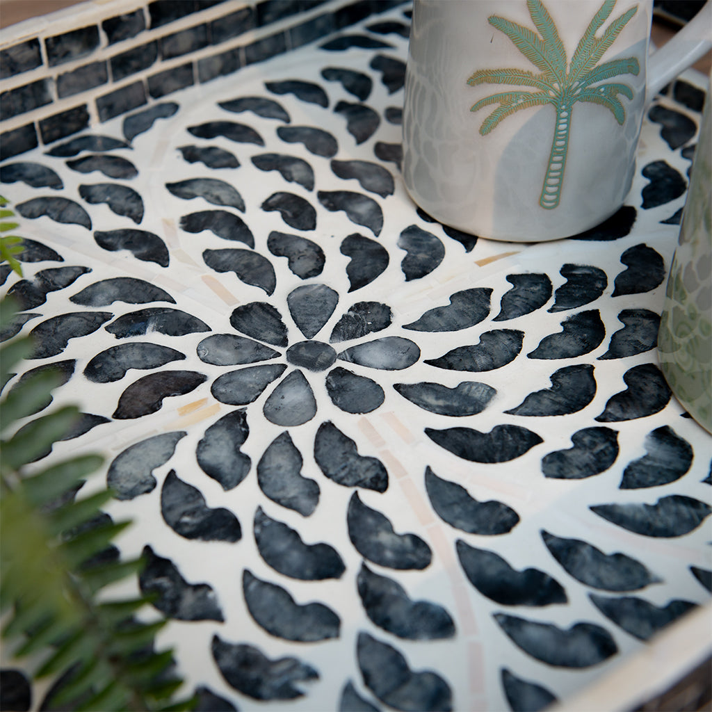 Smoke Capiz Tray