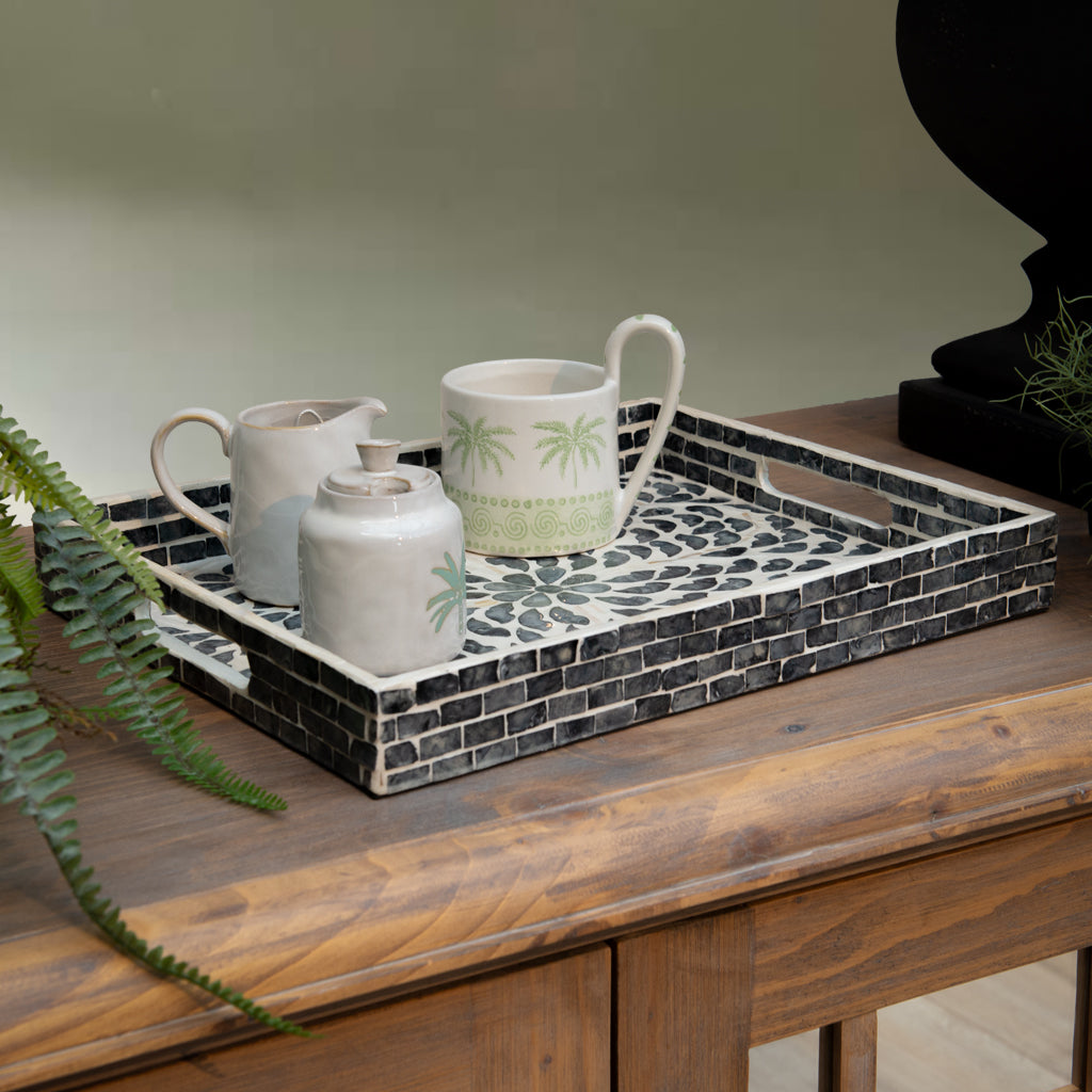 Smoke Capiz Tray