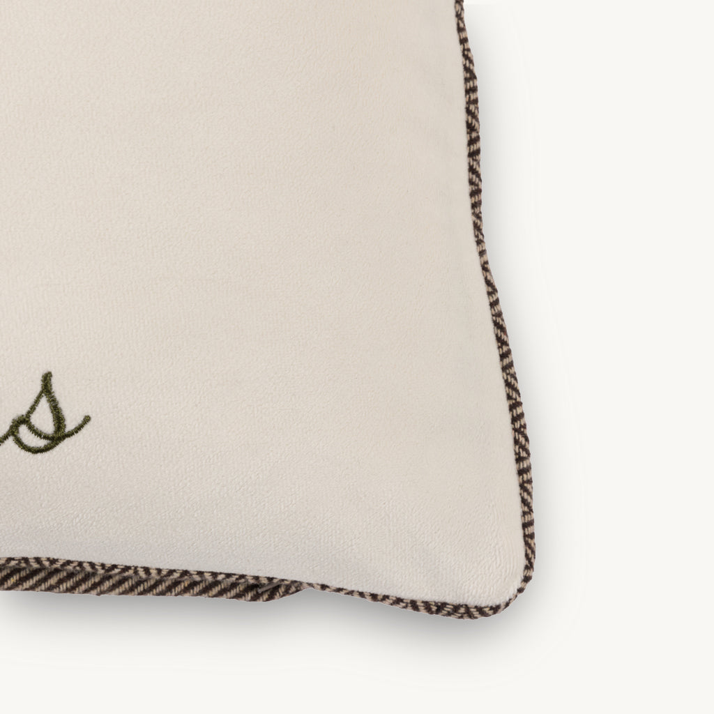 Velvet Embroidered Festive Car Cushion