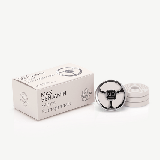 4 piece car diffuser set housed in white storage box