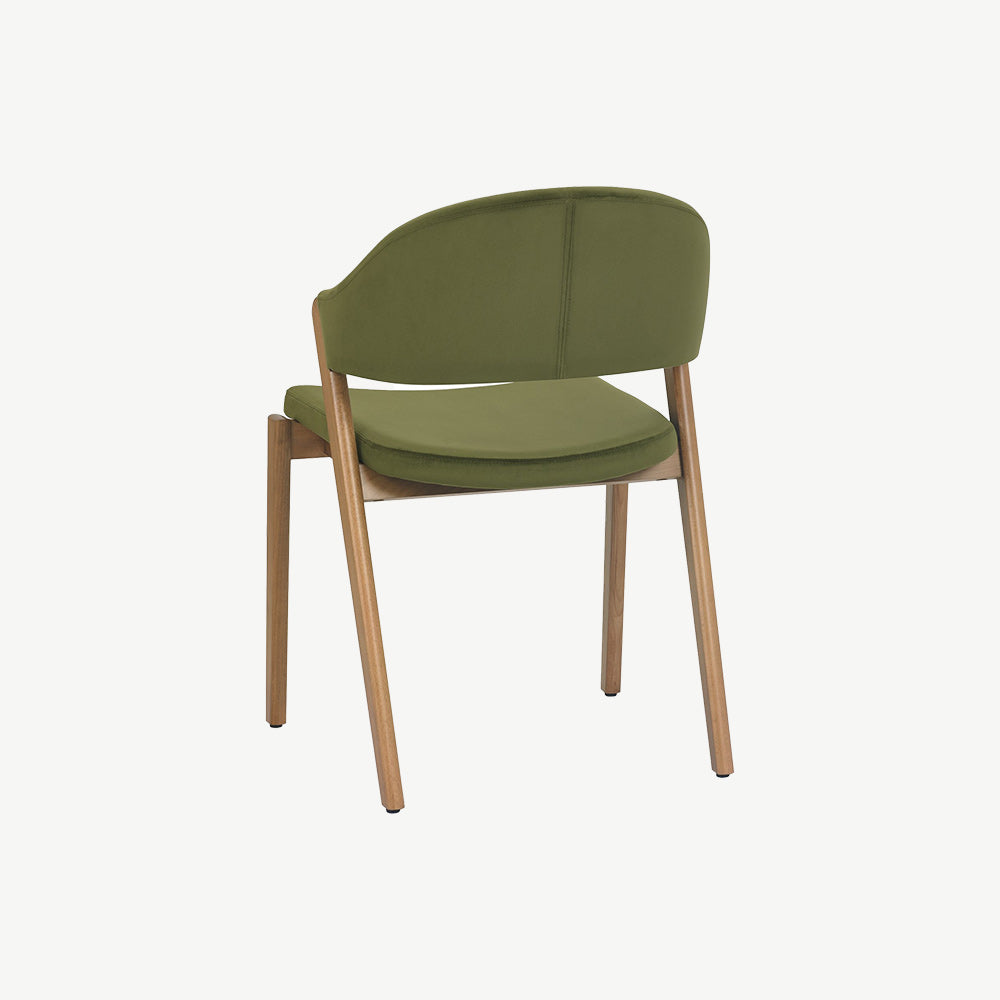Highgate Rustic Oak Dining Chair in Cedar Velvet