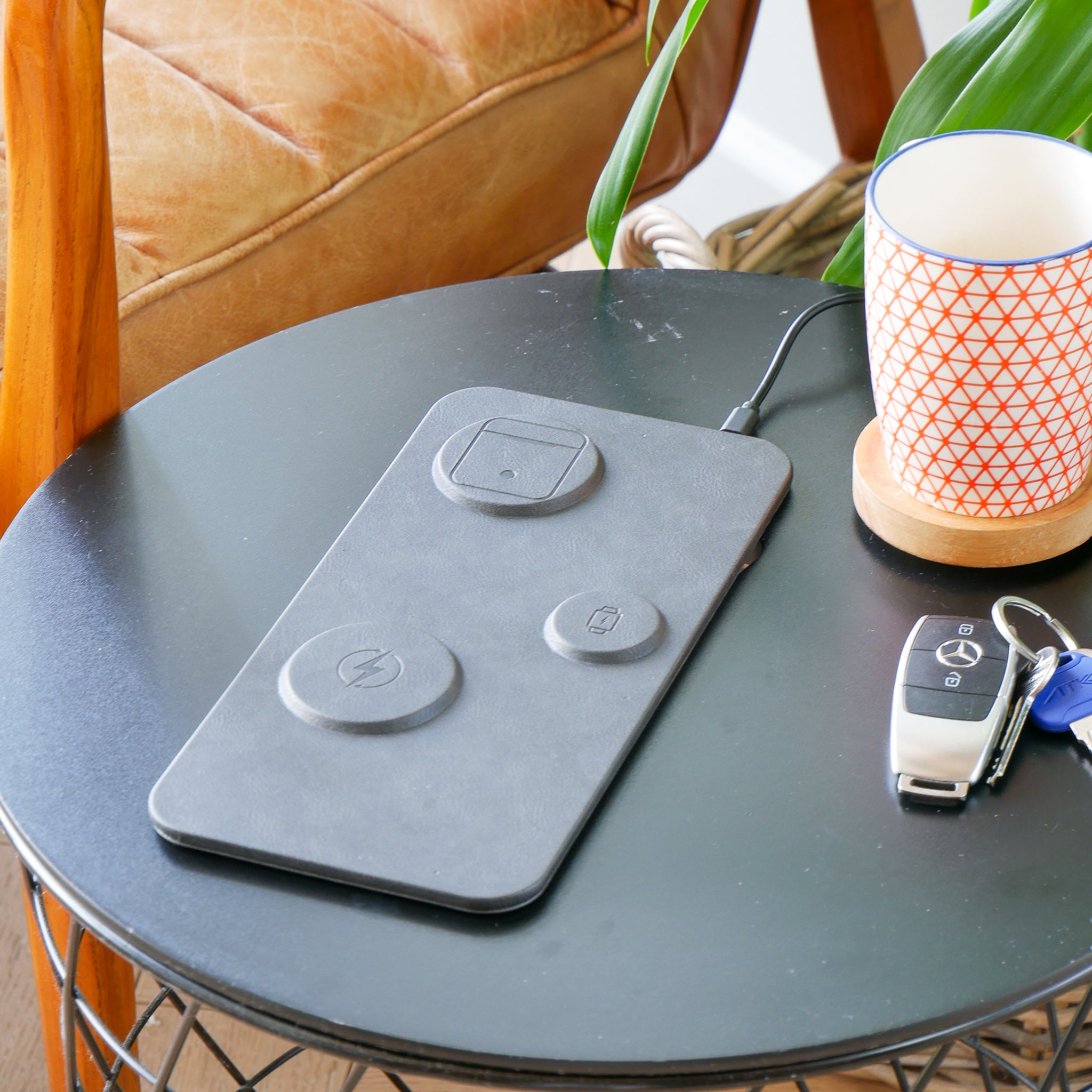 3 in 1 Wireless Charging Pad in Black
