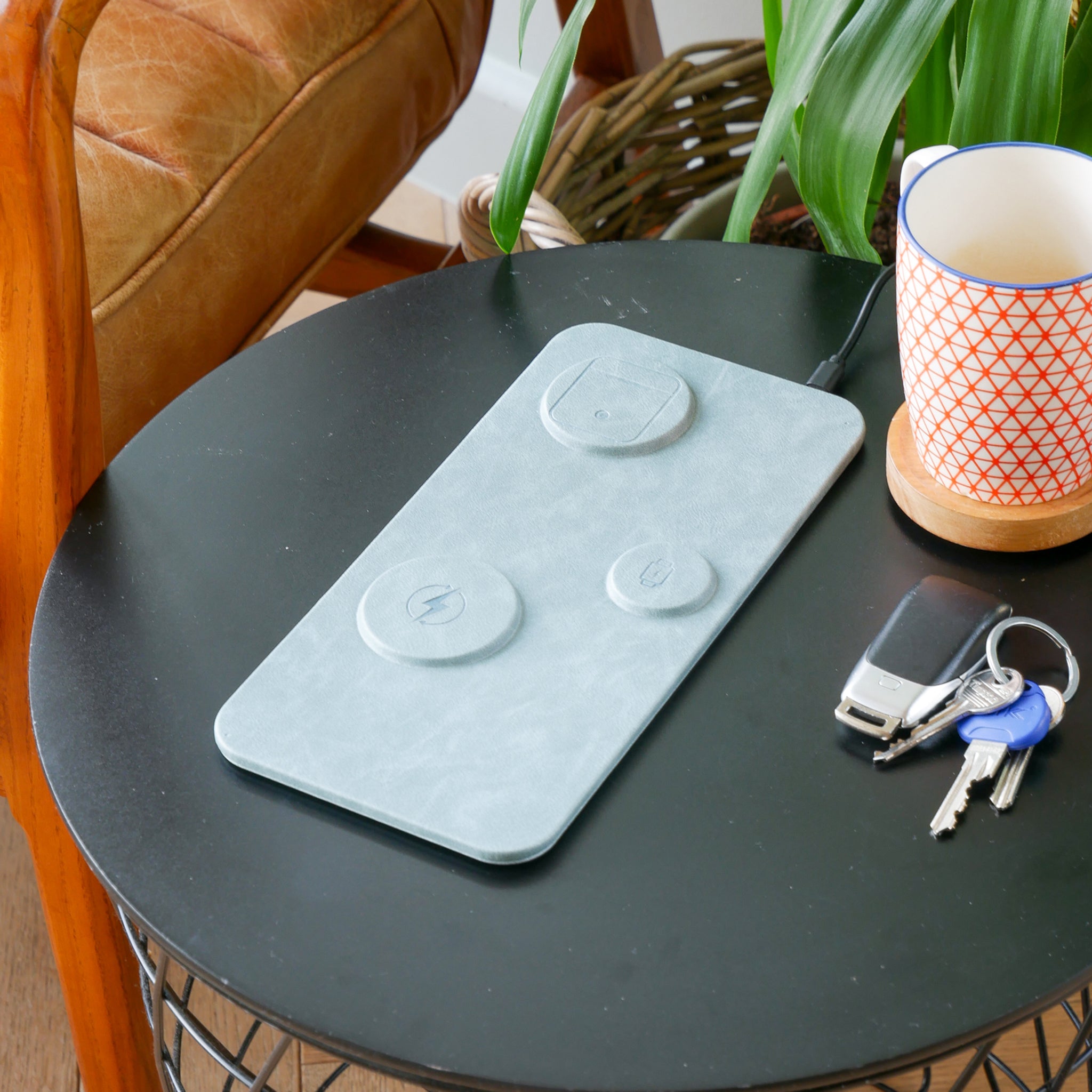 3 in 1 Wireless Charging Pad in Blue