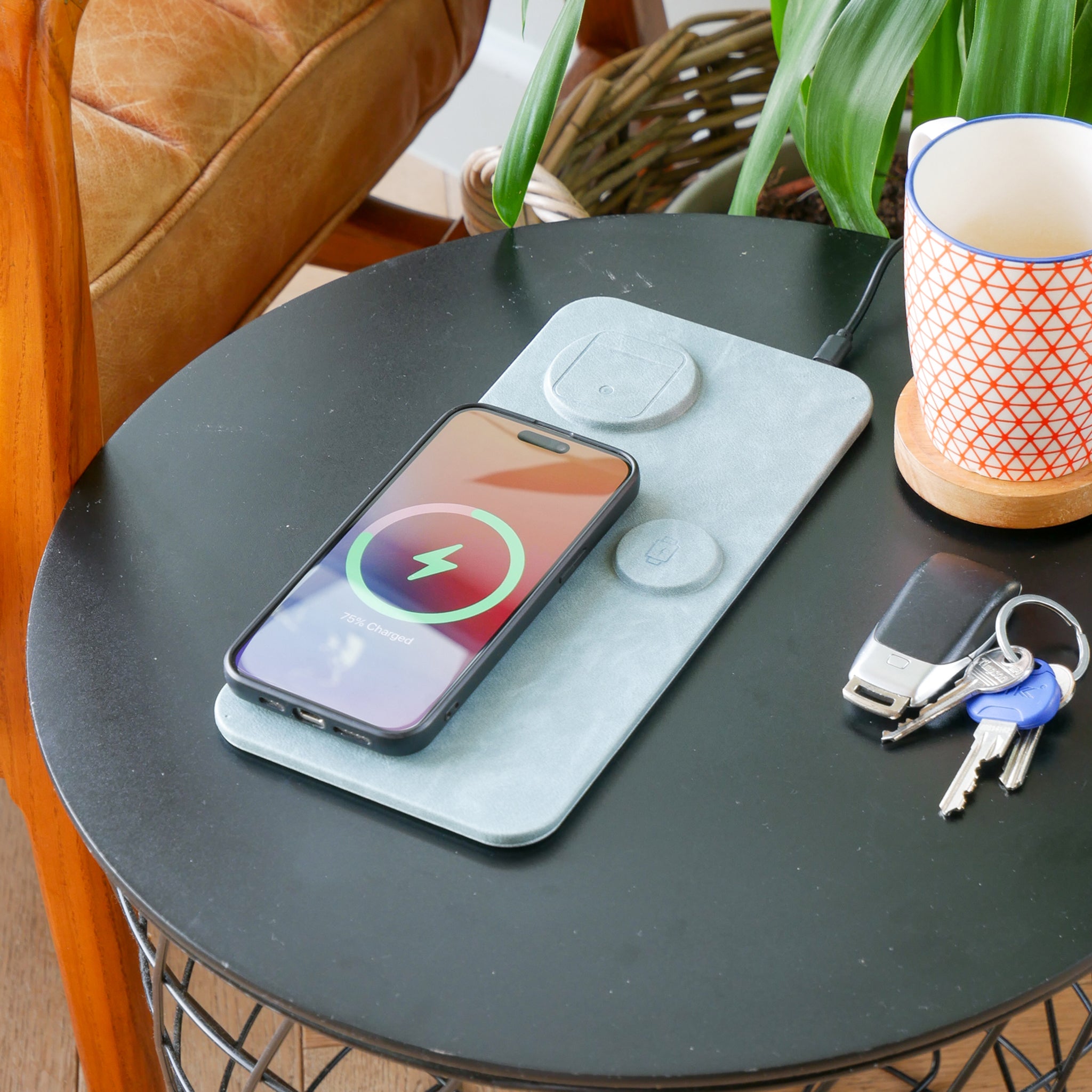 3 in 1 Wireless Charging Pad in Blue