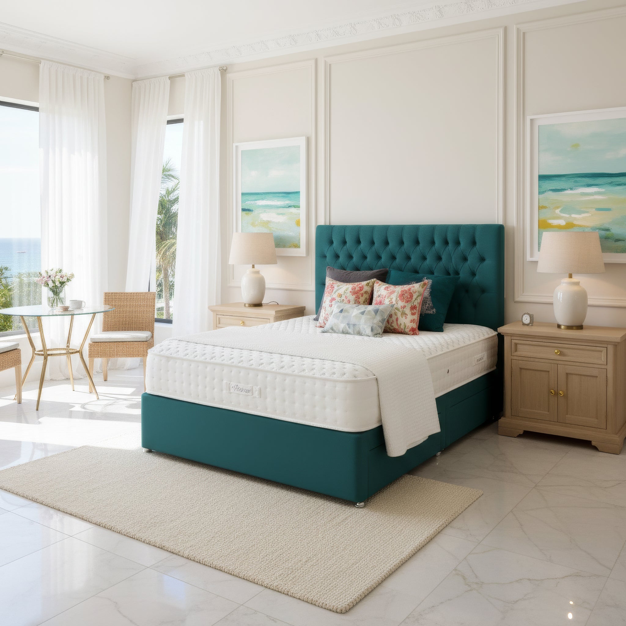 Arighi Bianchi 4 Drawer Antoinette Bed in Daytona Ocean