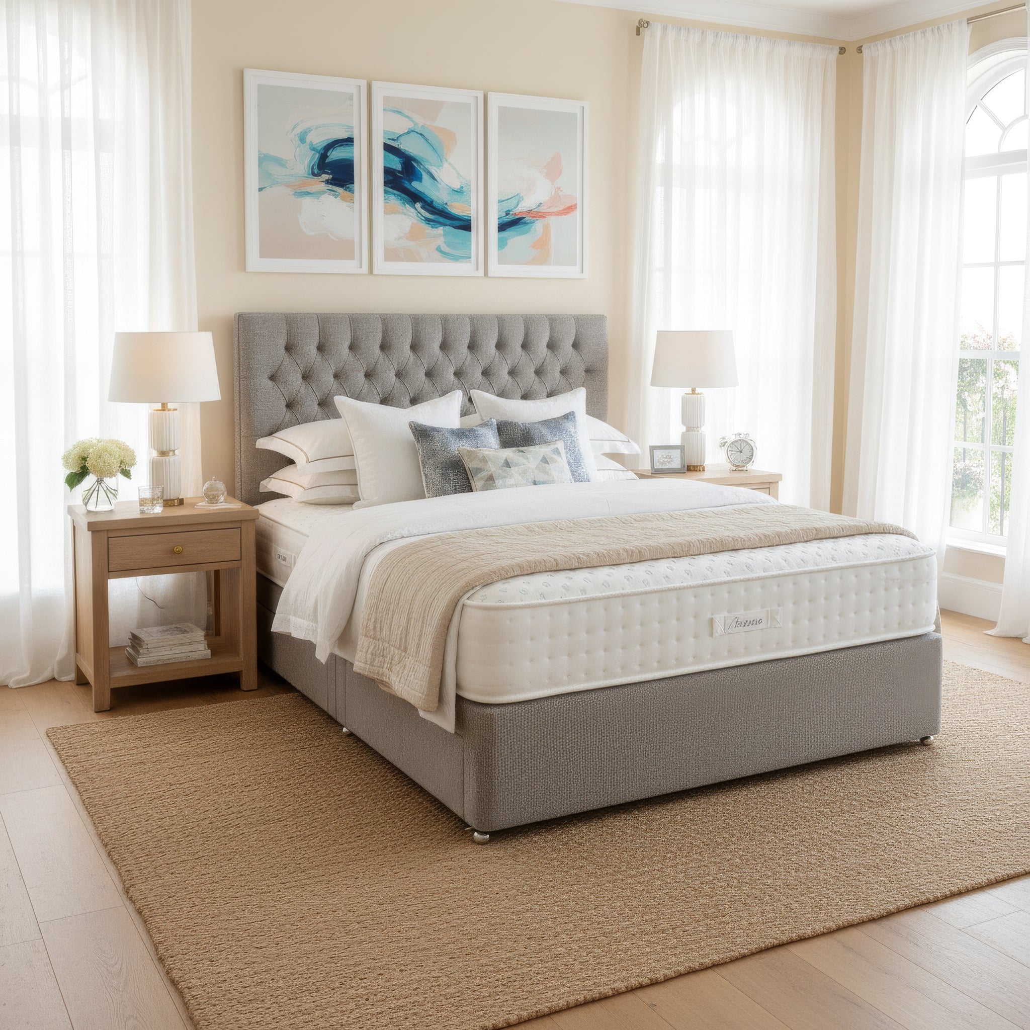 Arighi Bianchi Antoinette Headboard in Daytona Silver