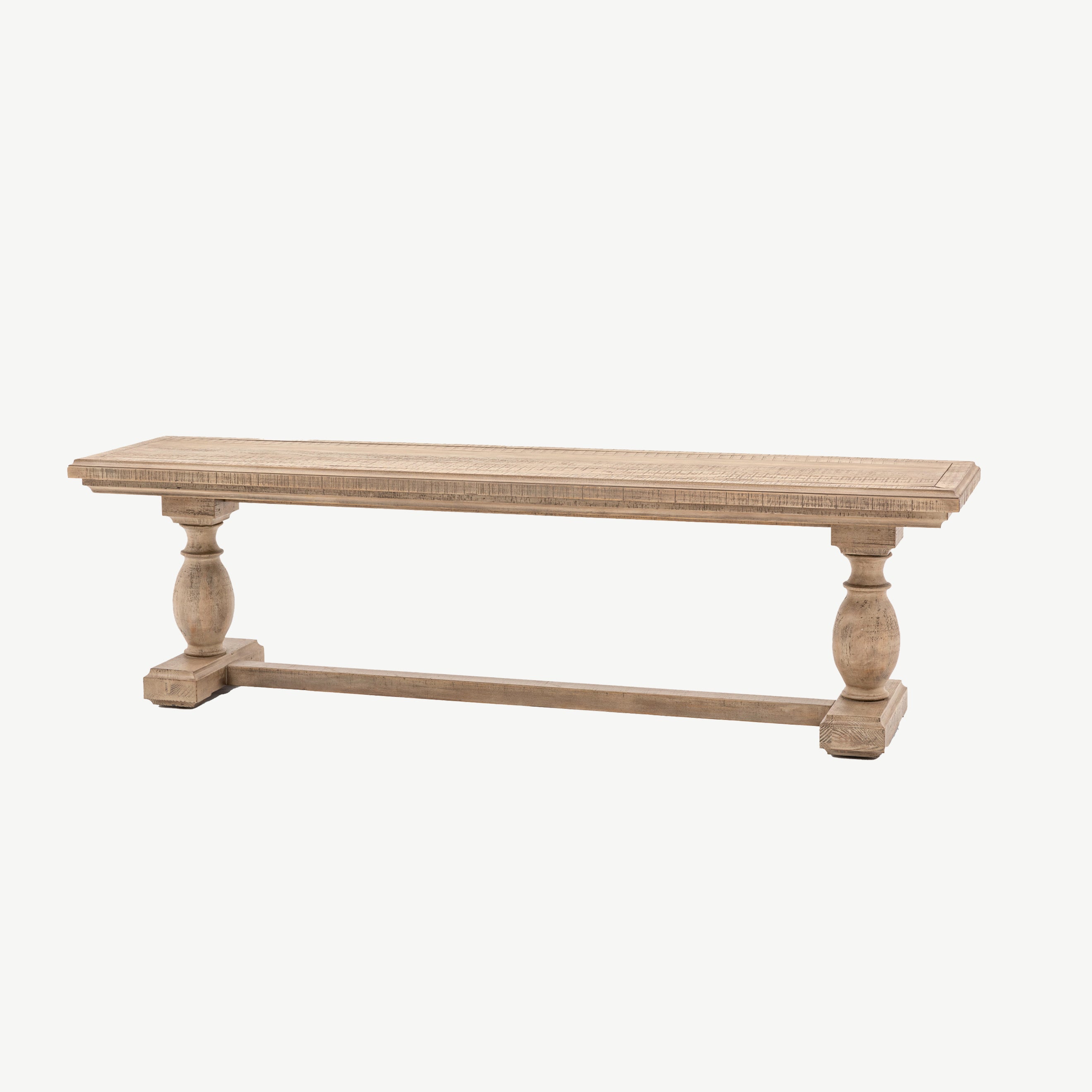 Pine dining bench in natural finish