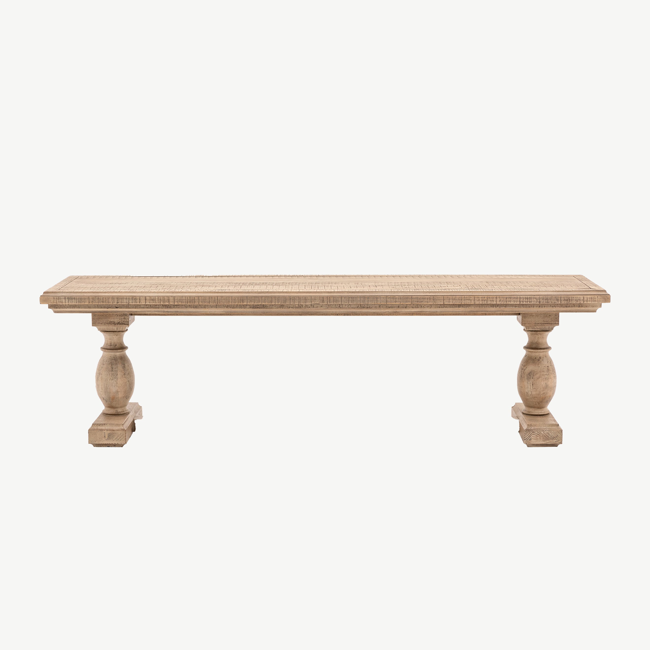 Pine dining bench in natural finish