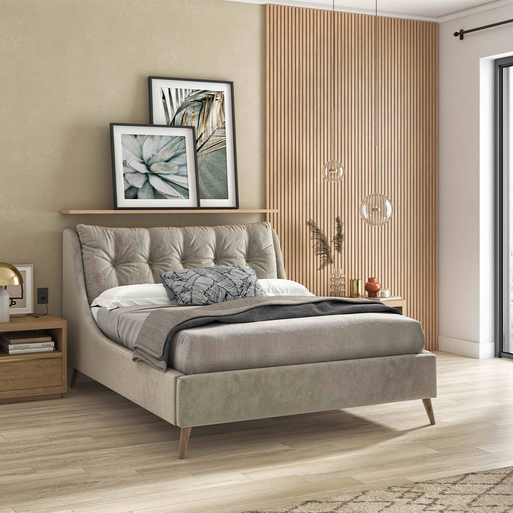 Chicory Bedstead in Lovely Stone