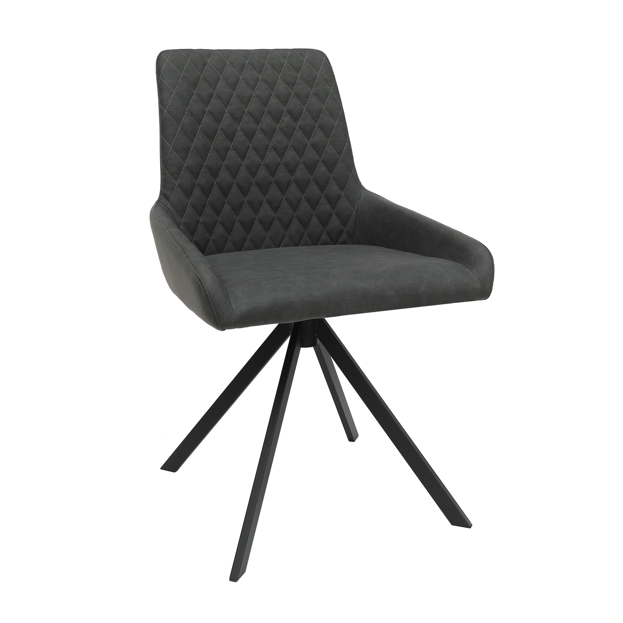 Apollo Dining Chair in Grey Leather