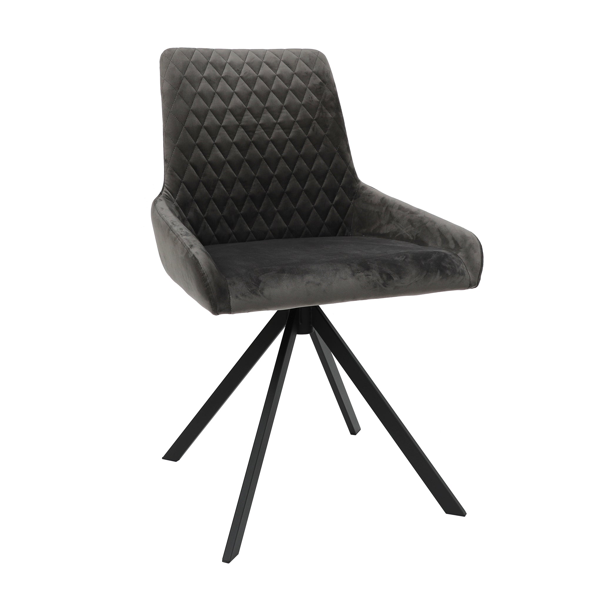 Apollo Dining Chair in Grey Velvet