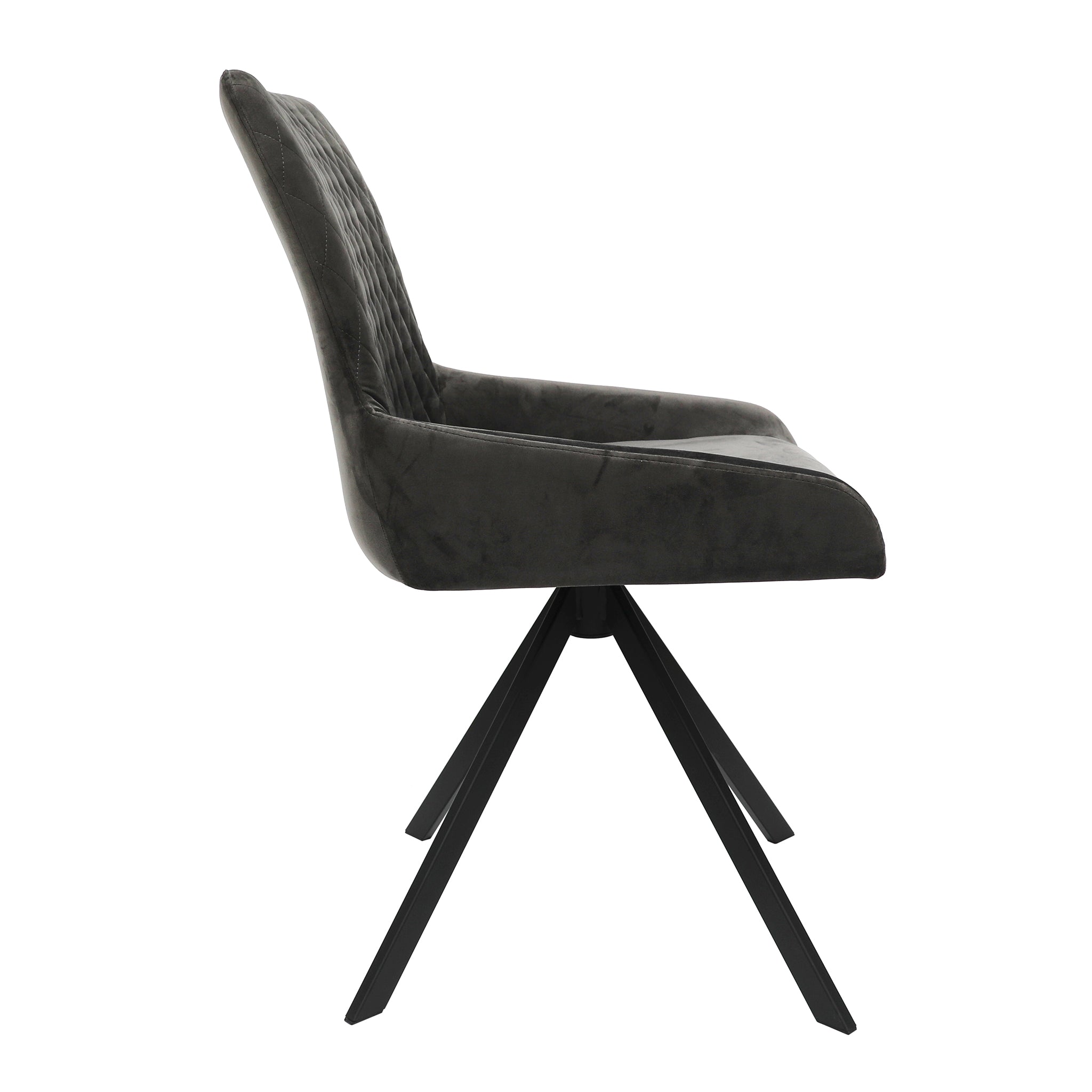 Apollo Dining Chair in Grey Velvet
