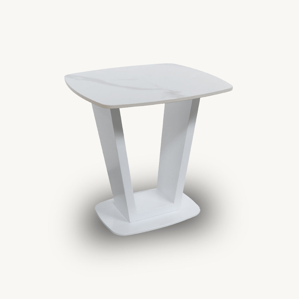 Cordova Lamp Table in White