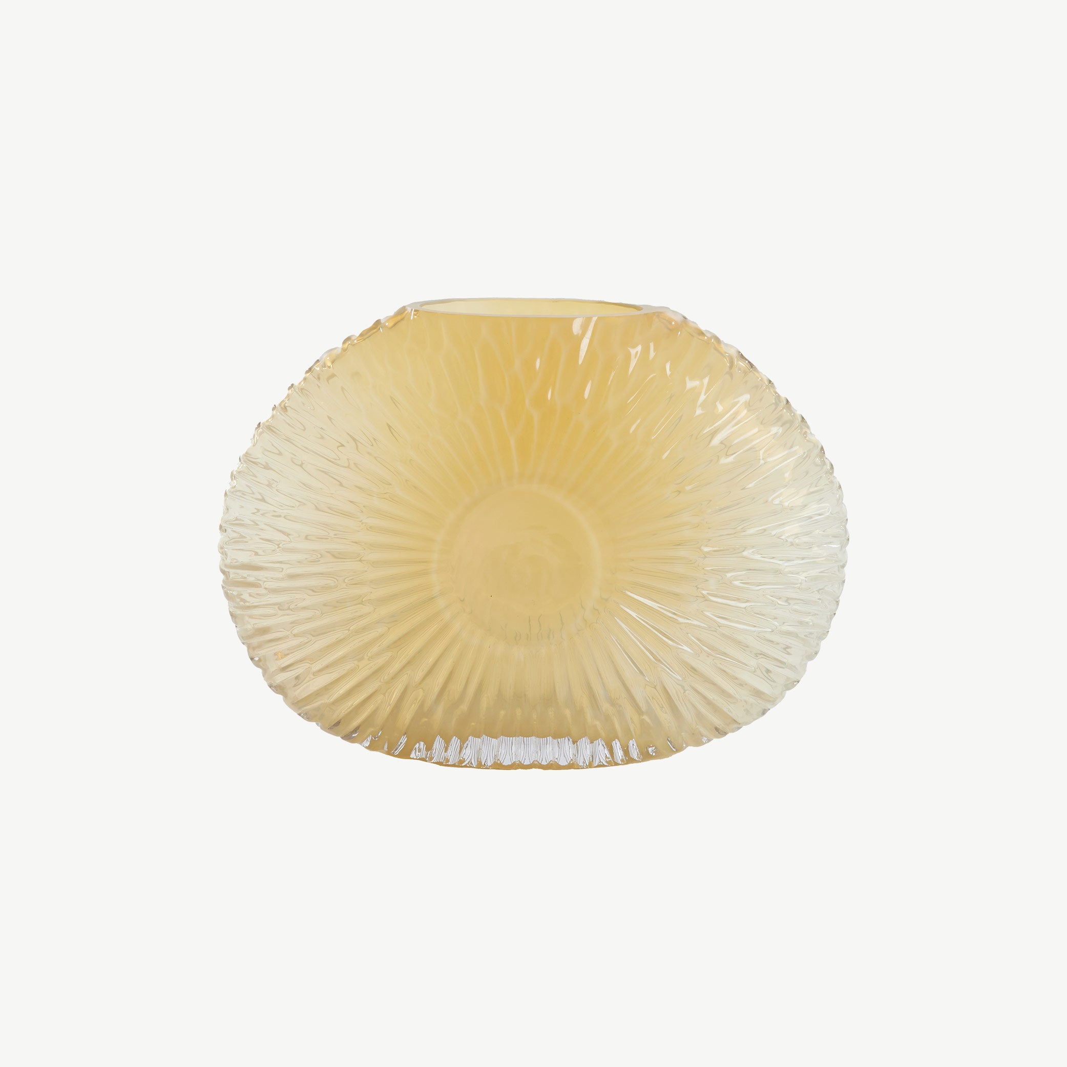 Metalic Glass Vase in Cream