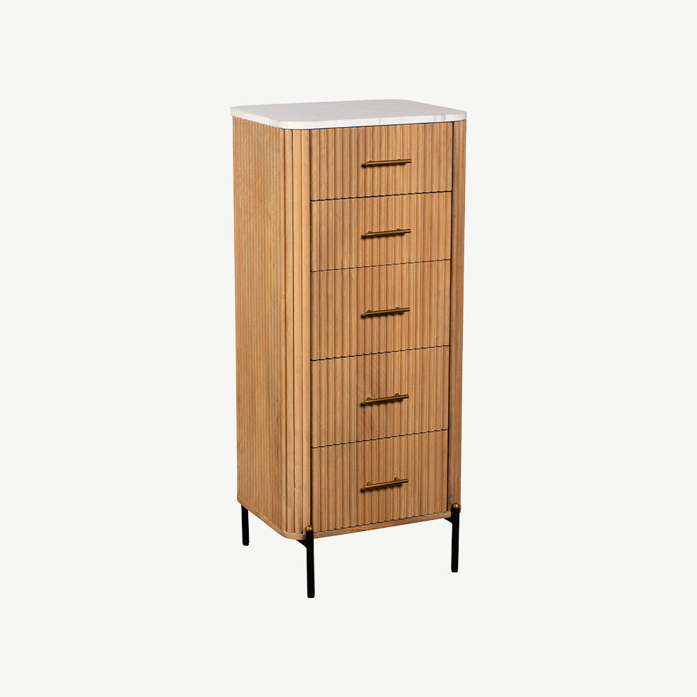 Java 5 Drawer Tall Chest