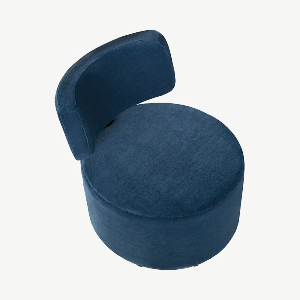 Sits Mokka Swivel Armchair in Navy Blue