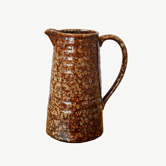 Mottled Brown Ceramic Jug
