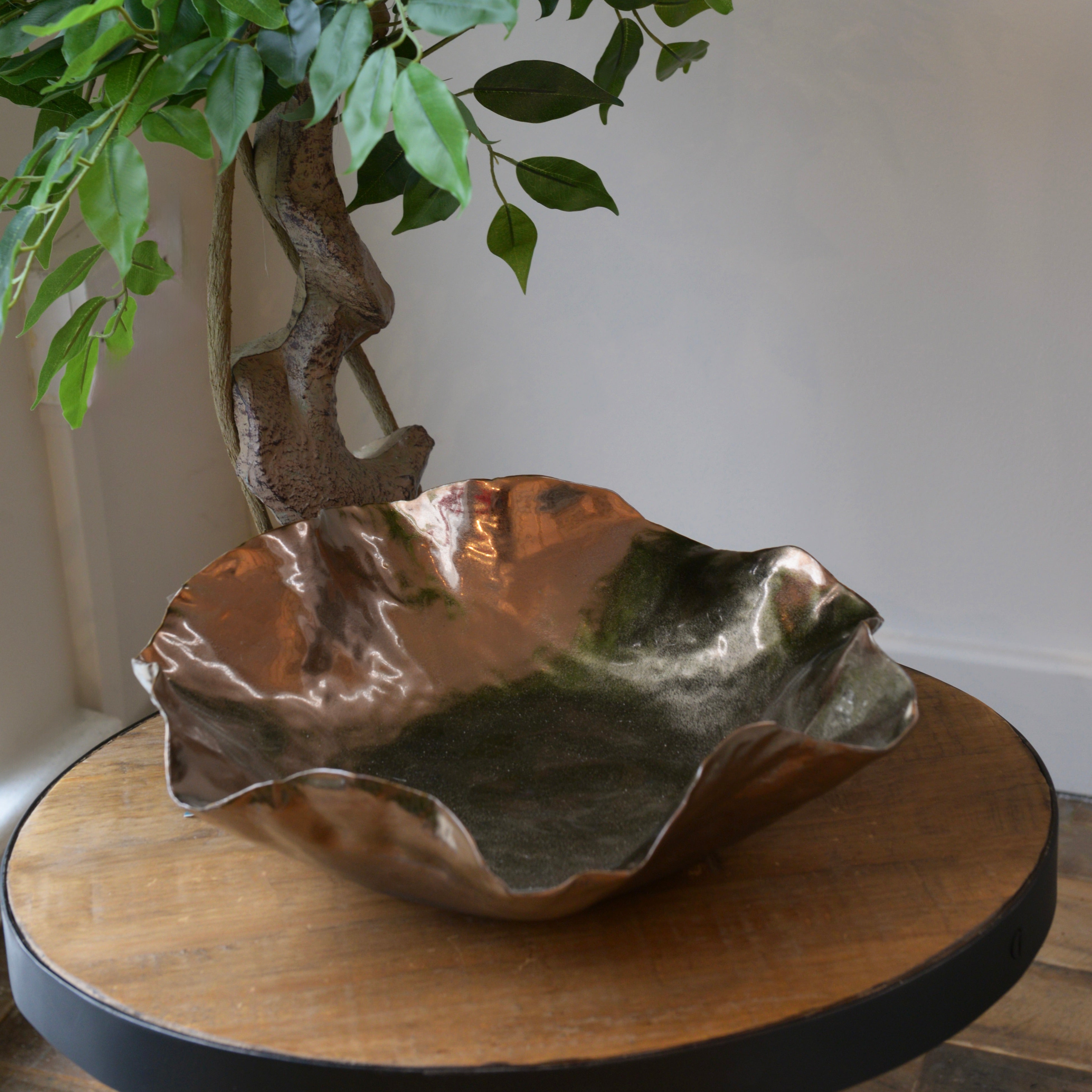 Wave Edge Copper Bowl