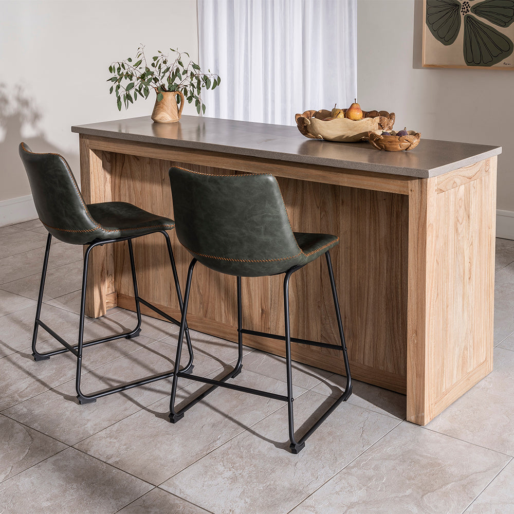 Dale Counter Stool in Forest Green