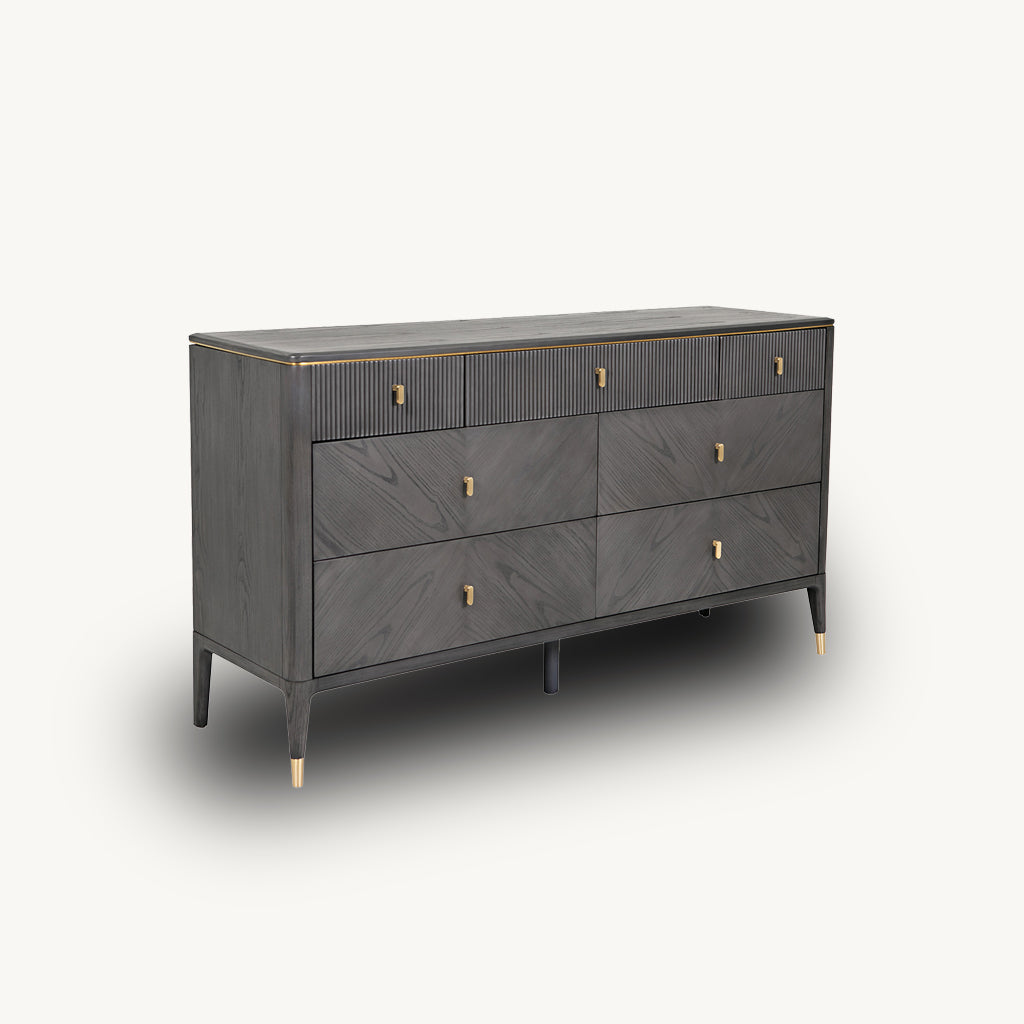 Dante 7 Drawer Chest in Black