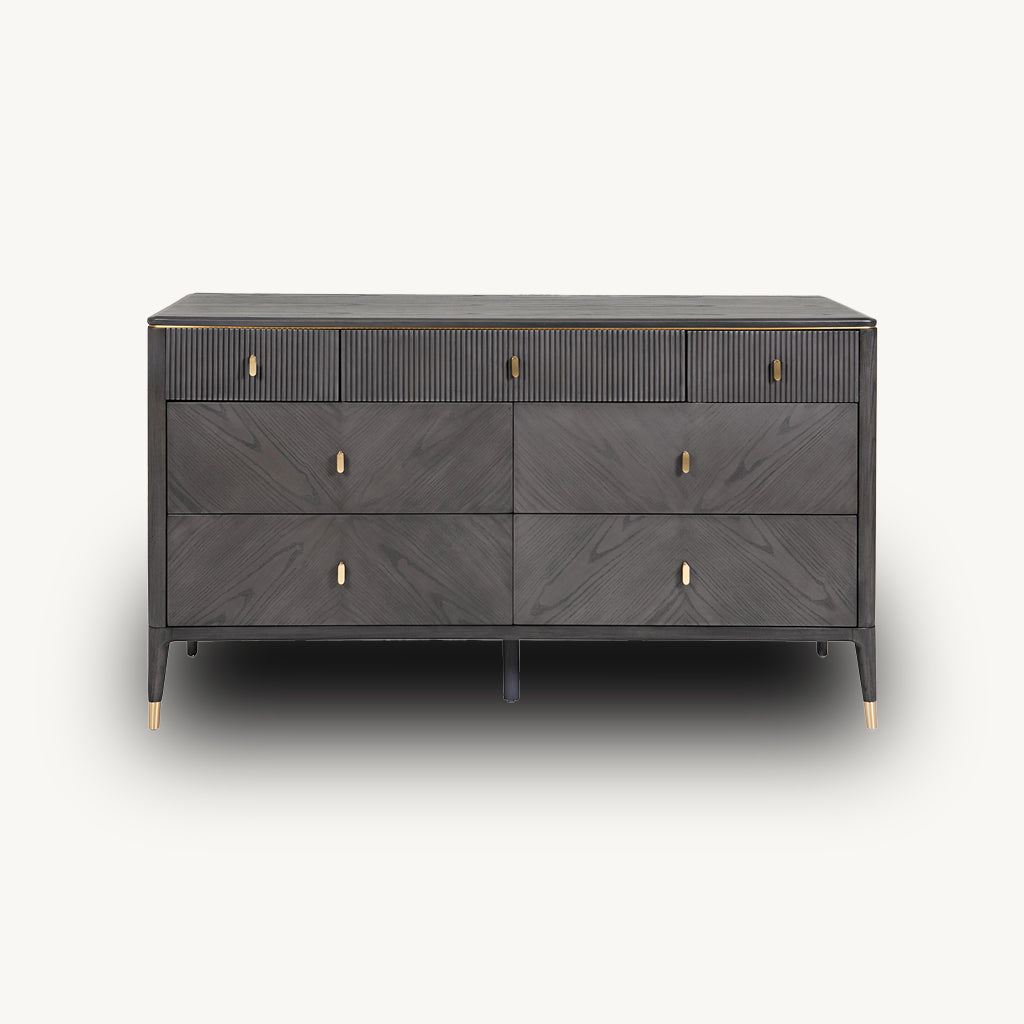 Dante 7 Drawer Chest in Black