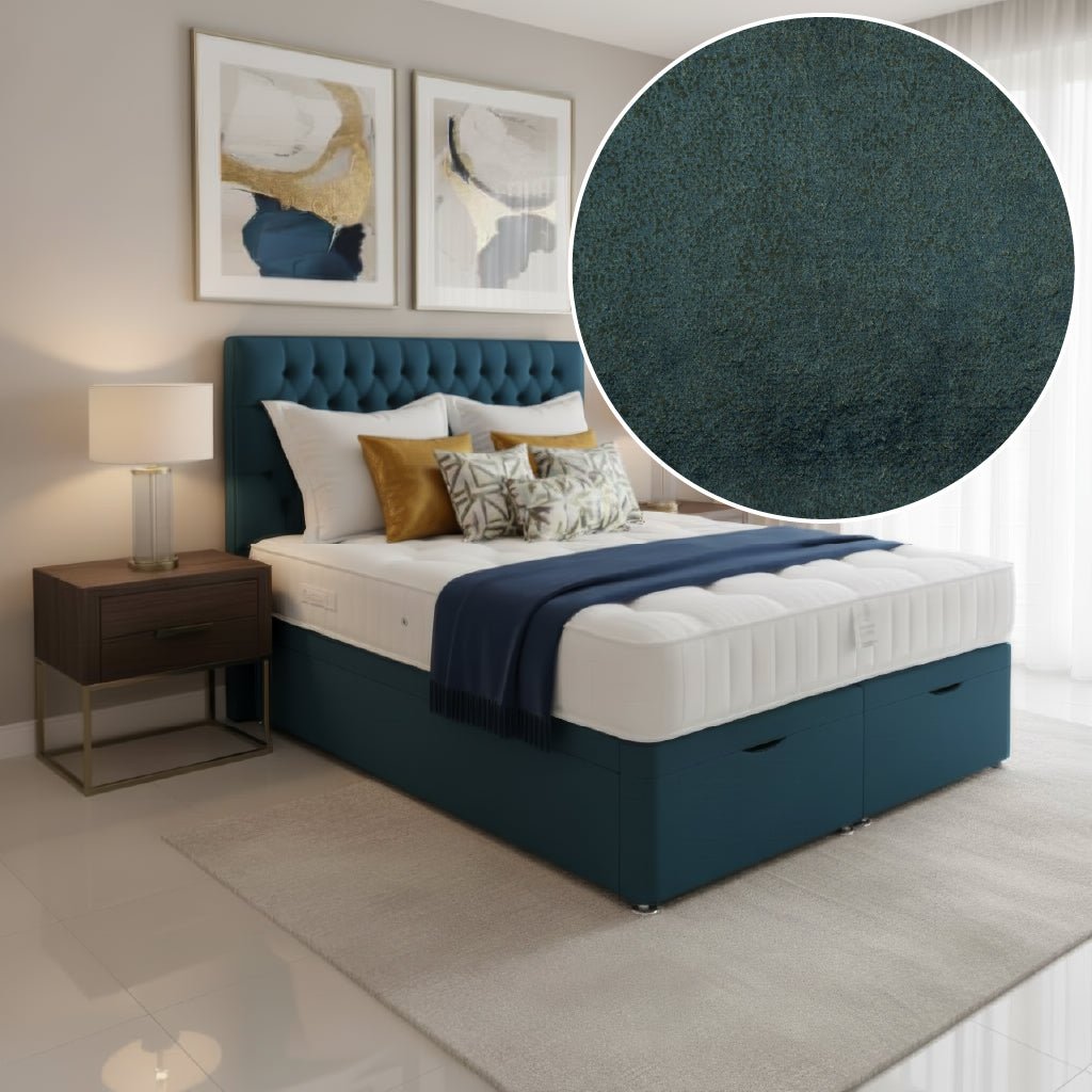 Arighi Bianchi Ottoman Antoinette Bed in Daytona Ocean