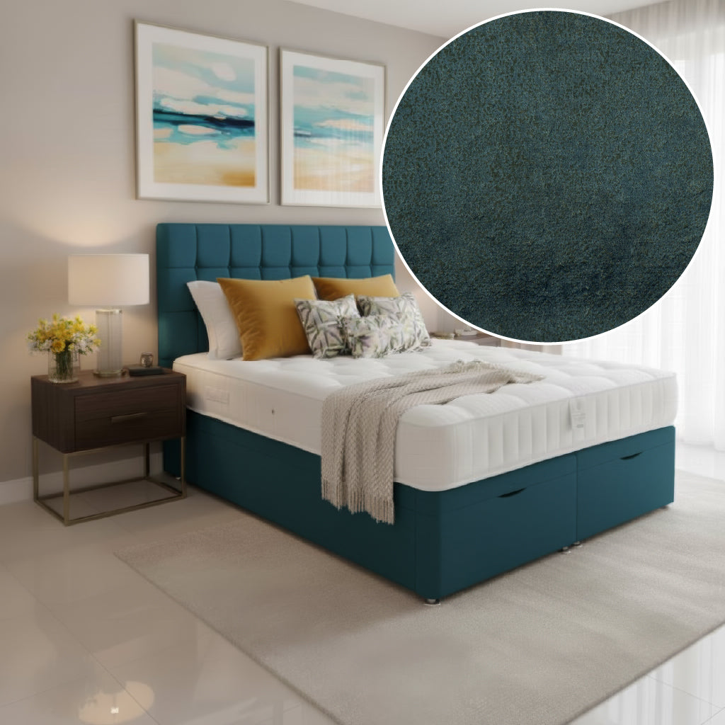 Arighi Bianchi Ottoman Broadway Bed in Daytona Ocean