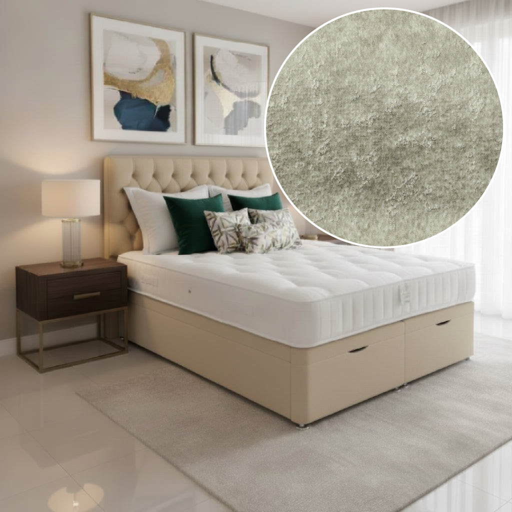 Arighi Bianchi Ottoman Antoinette Bed in Daytona Stone