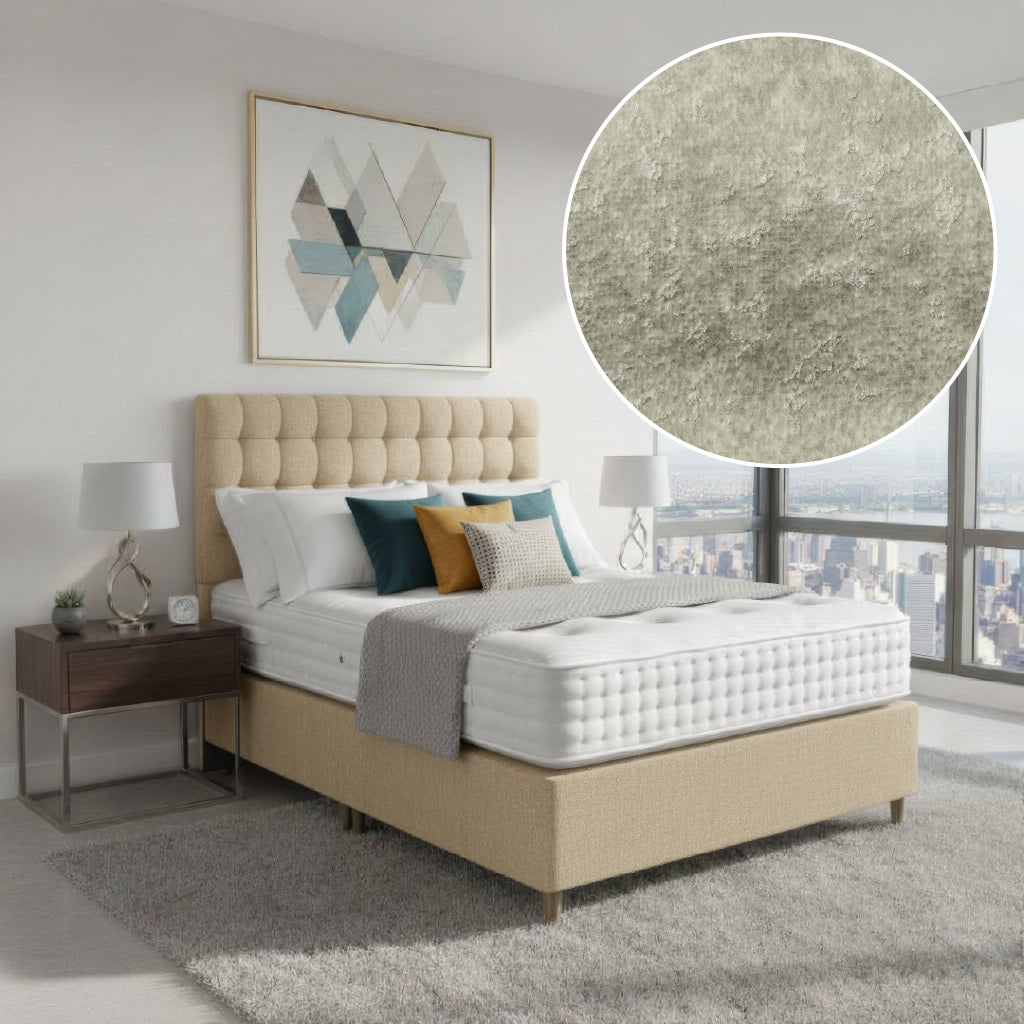 Arighi Bianchi Leg Bed Base in Daytona Stone