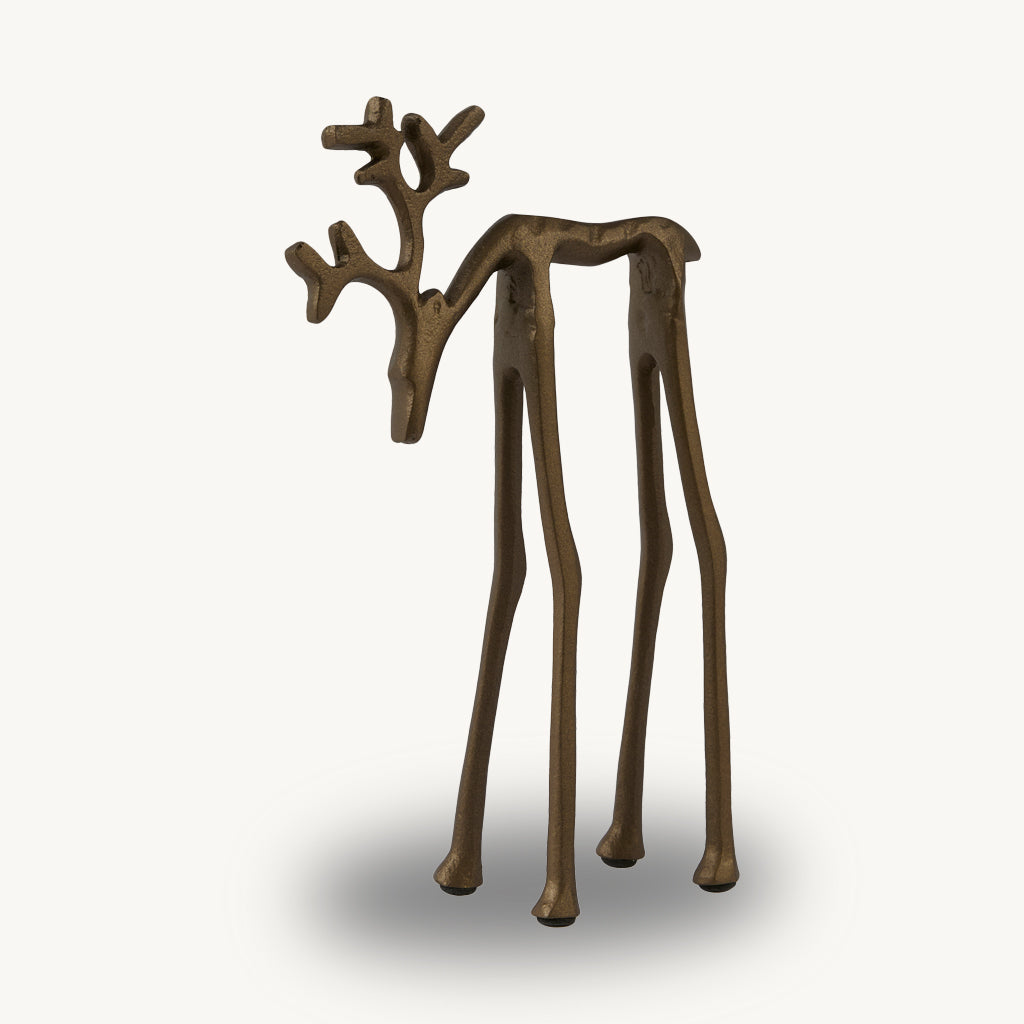 Metal Abstract Deer Ornament