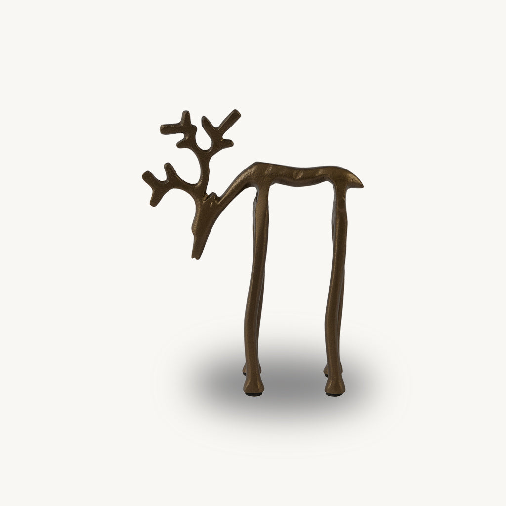 Metal Abstract Deer Ornament