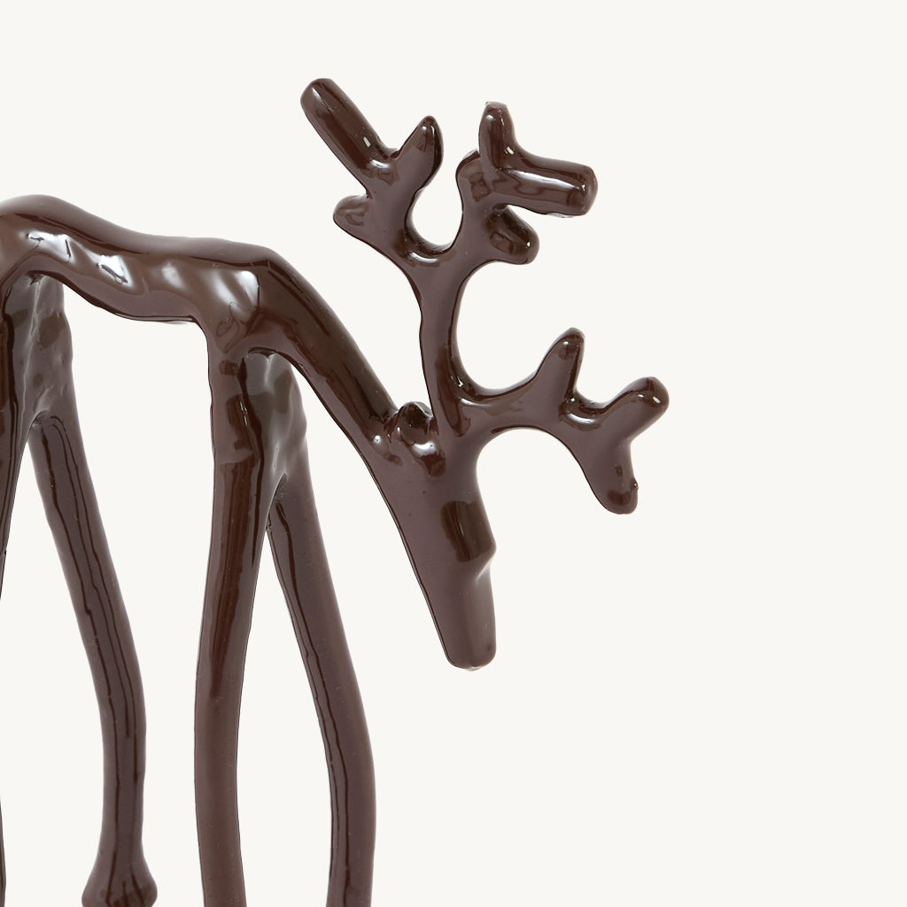 Metal Abstract Deer Ornament