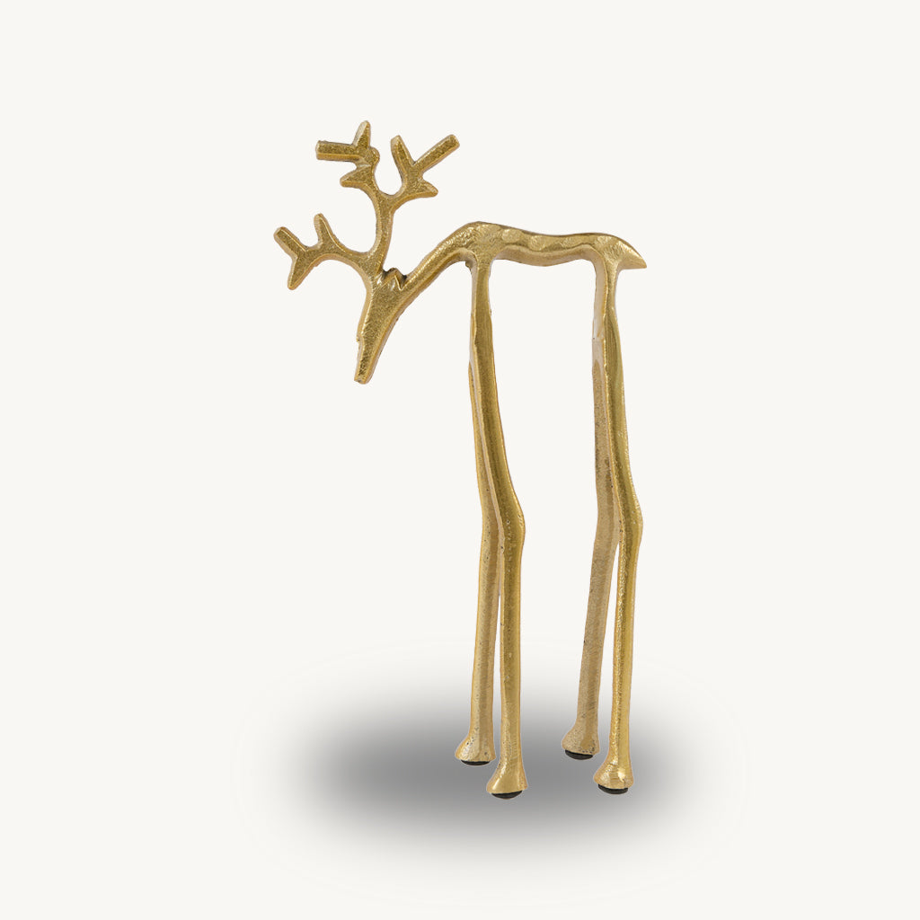 Metal Abstract Deer Ornament