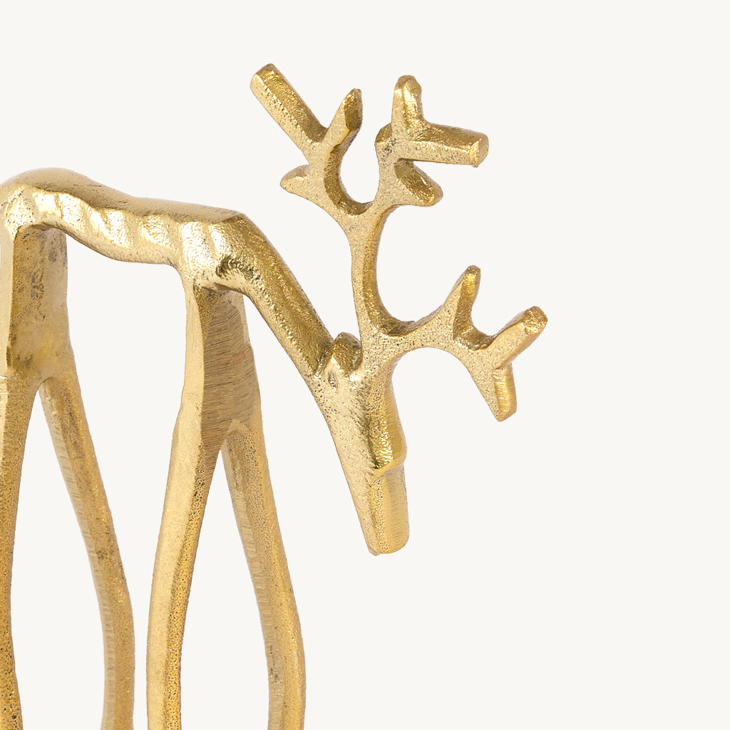 Metal Abstract Deer Ornament