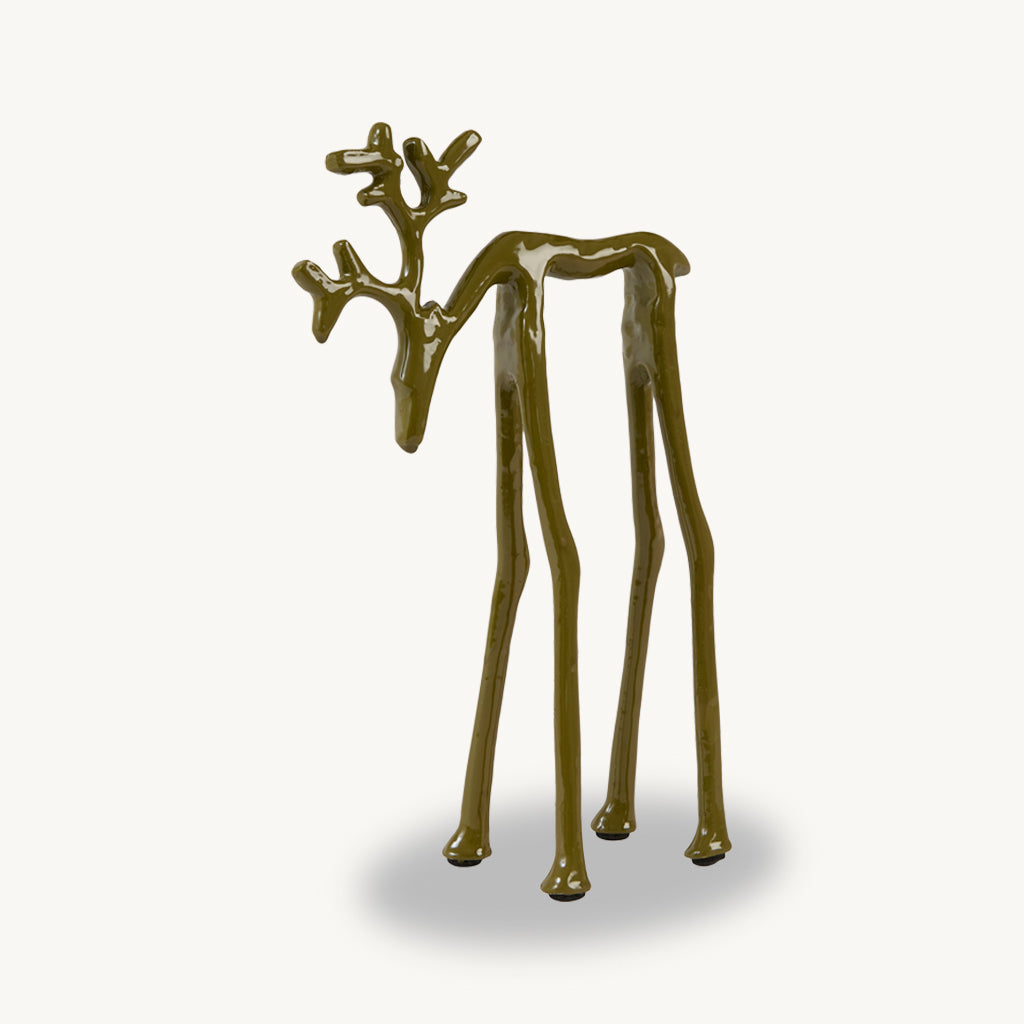 Metal Abstract Deer Ornament