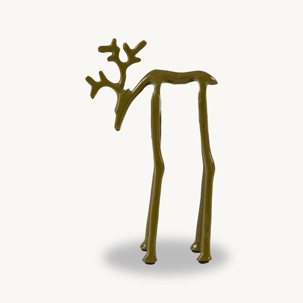 Metal Abstract Deer Ornament