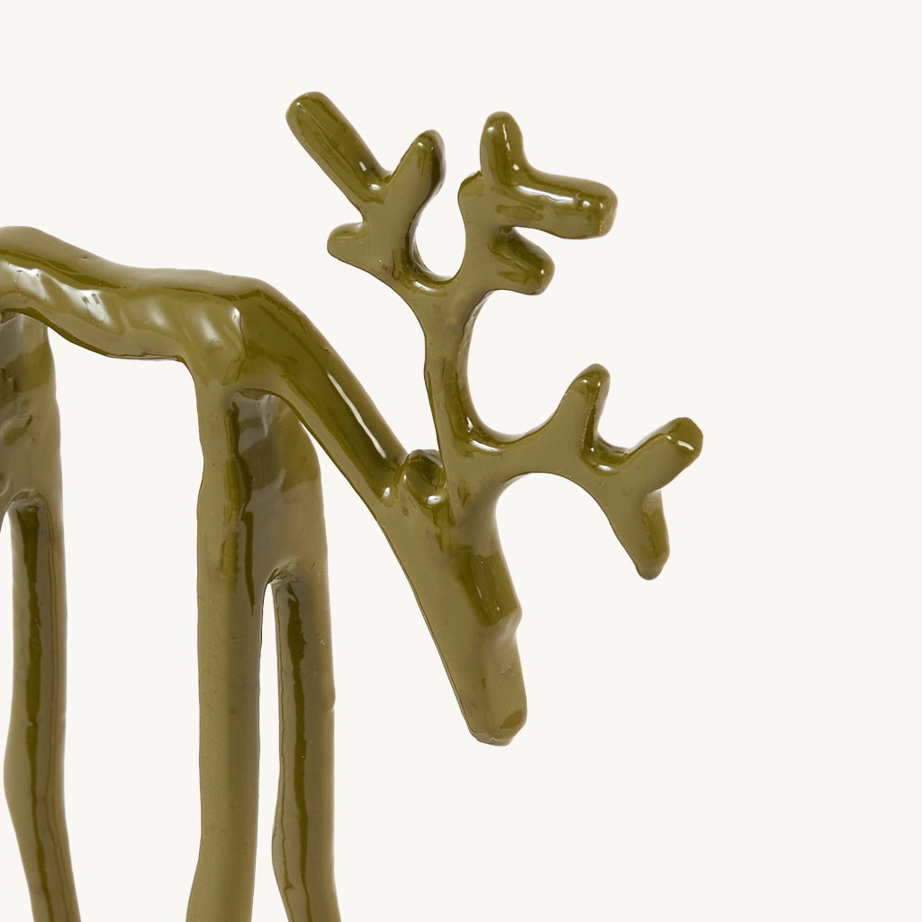Metal Abstract Deer Ornament