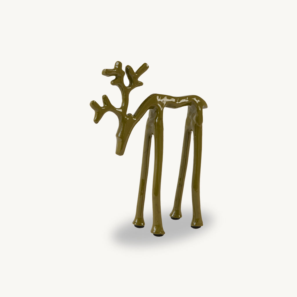 Metal Abstract Deer Ornament