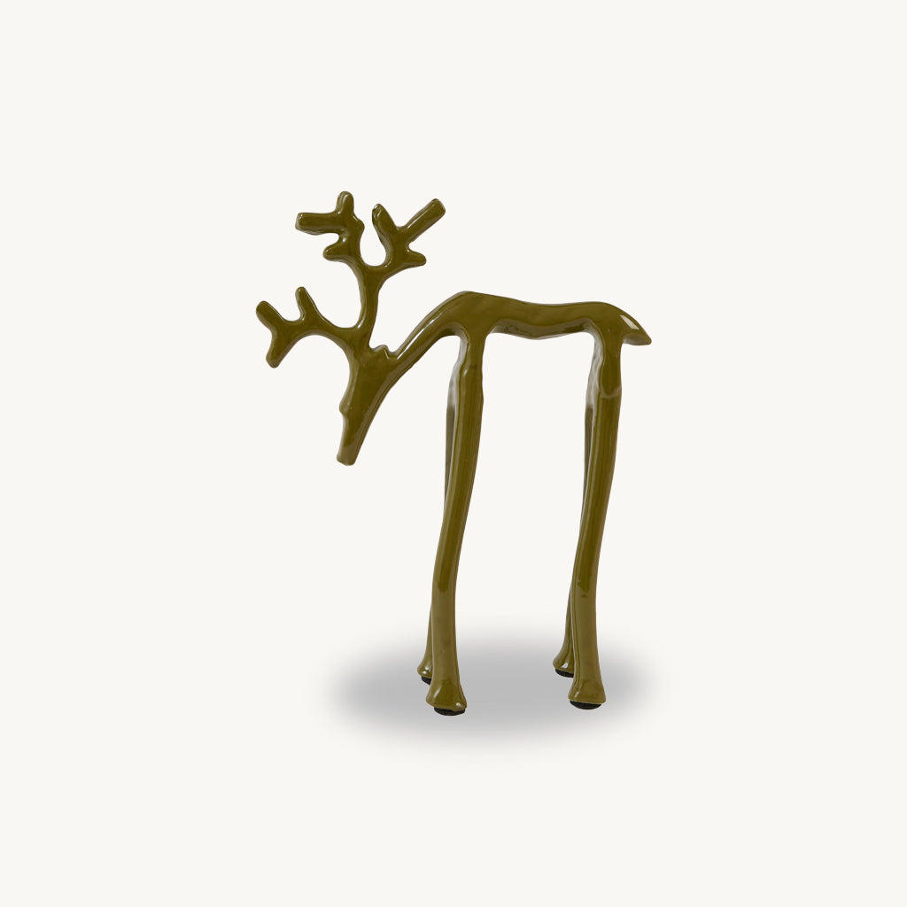 Metal Abstract Deer Ornament