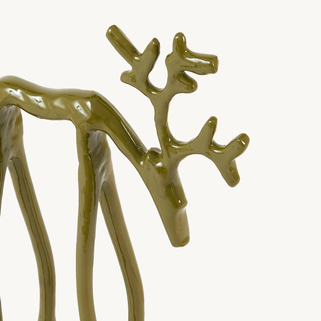 Metal Abstract Deer Ornament