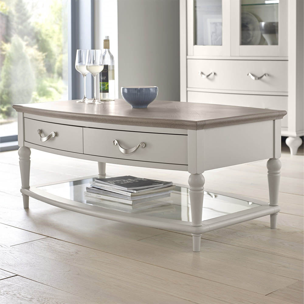Dieppe Washed Oak & Coffee Table