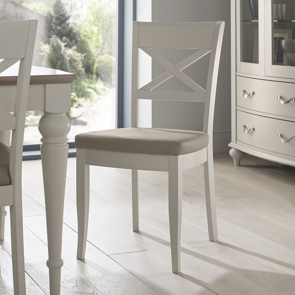 Dieppe Washed Oak & Leather X Back Chair