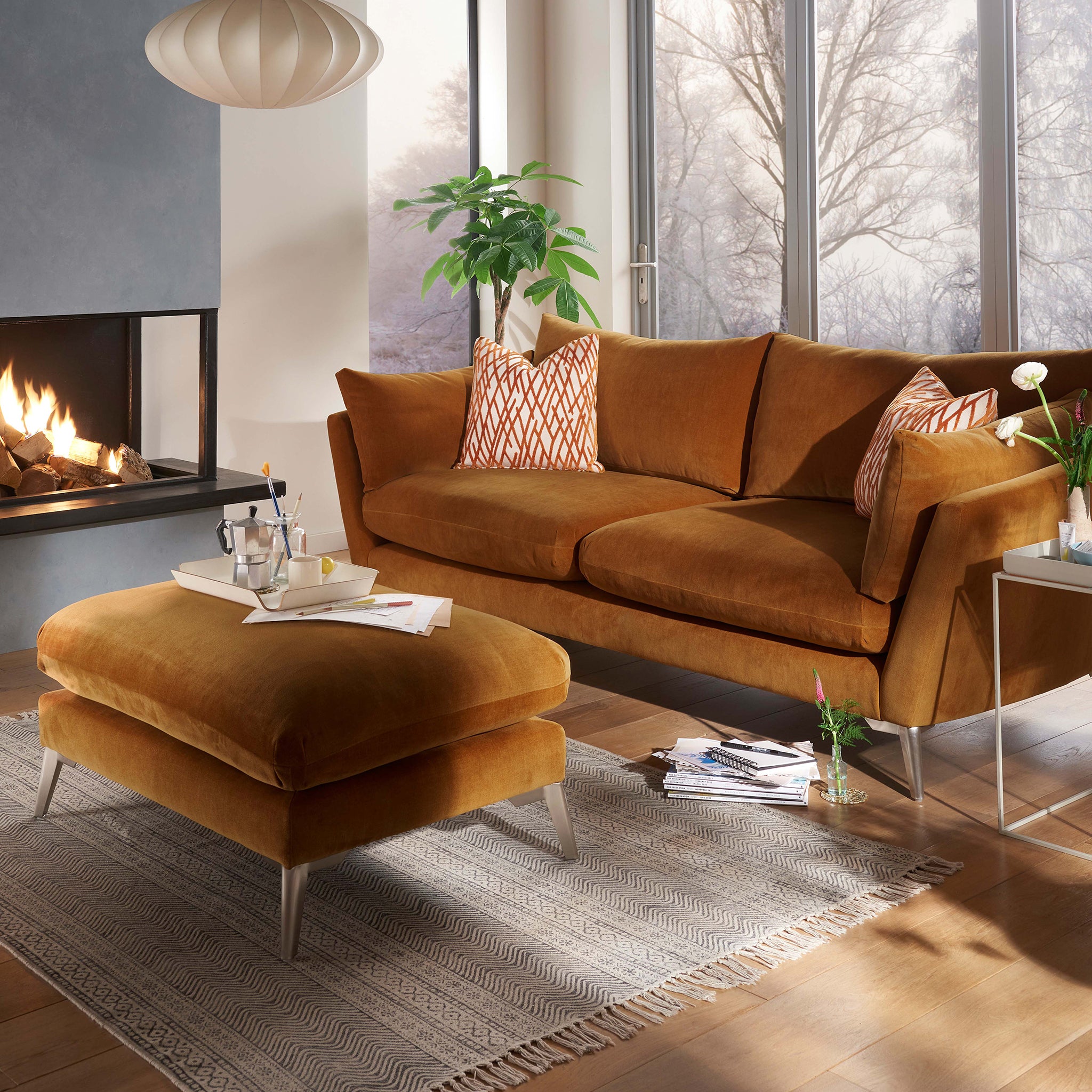 Oliver Sofa in Dusk Marmalade