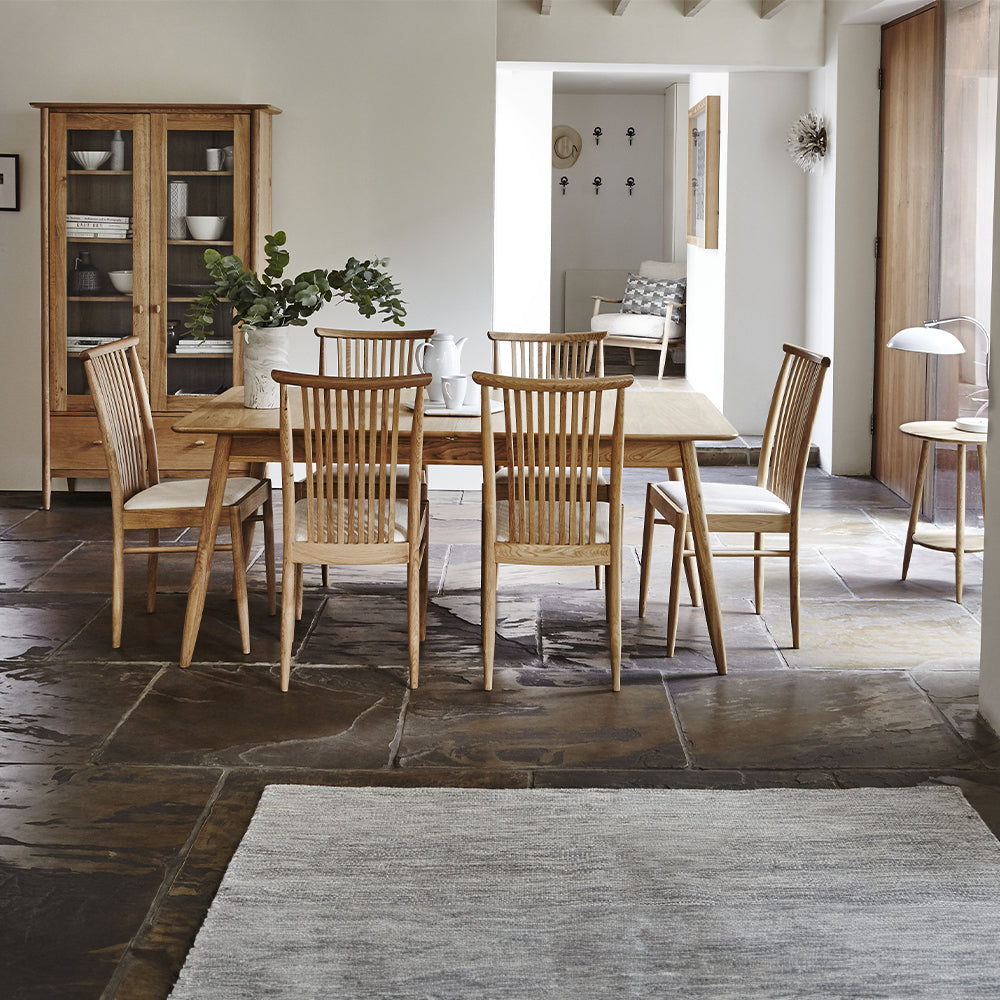 Ercol Teramo medium extending table in pale oak finish
