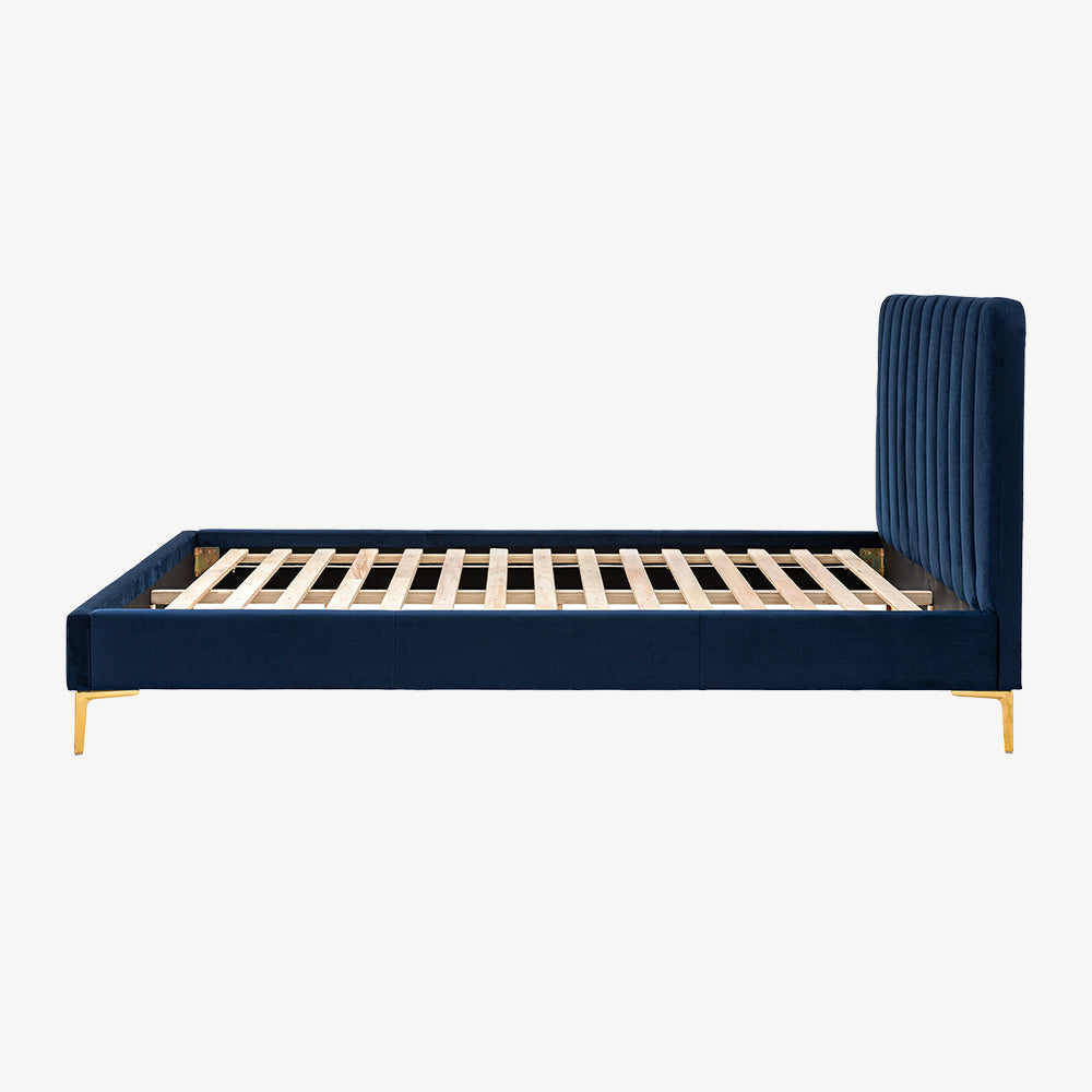 Brompton Bed & Cotton 1000 Mattress Bedroom Set in indigo