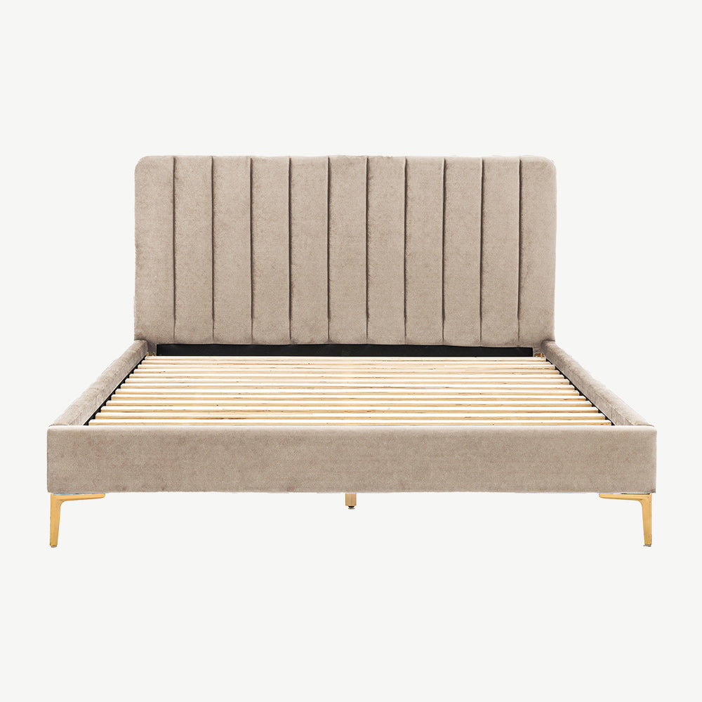 Brompton Bed & Cotton 1000 Mattress Bedroom Set in latte