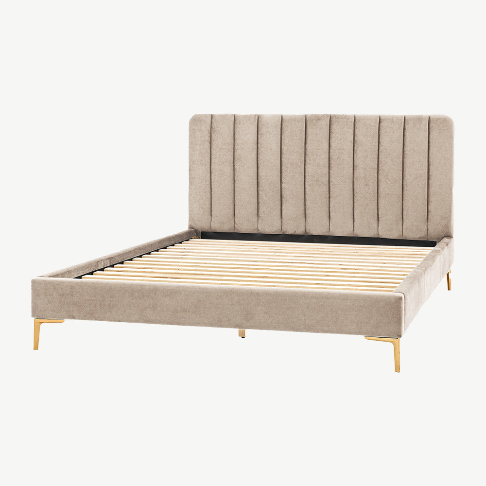 Brompton Bed & Cotton 1000 Mattress Bedroom Set in latte