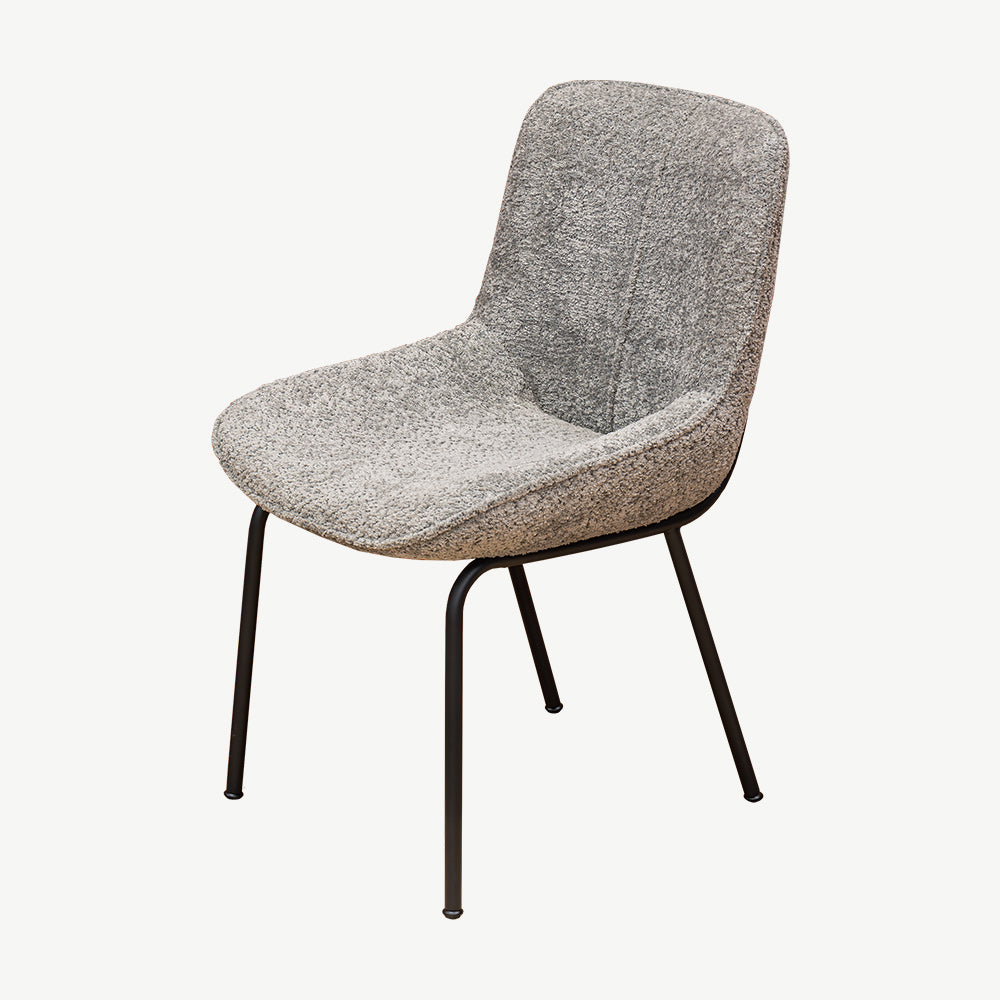 Brunswick Dining Chair in Boucle Grey